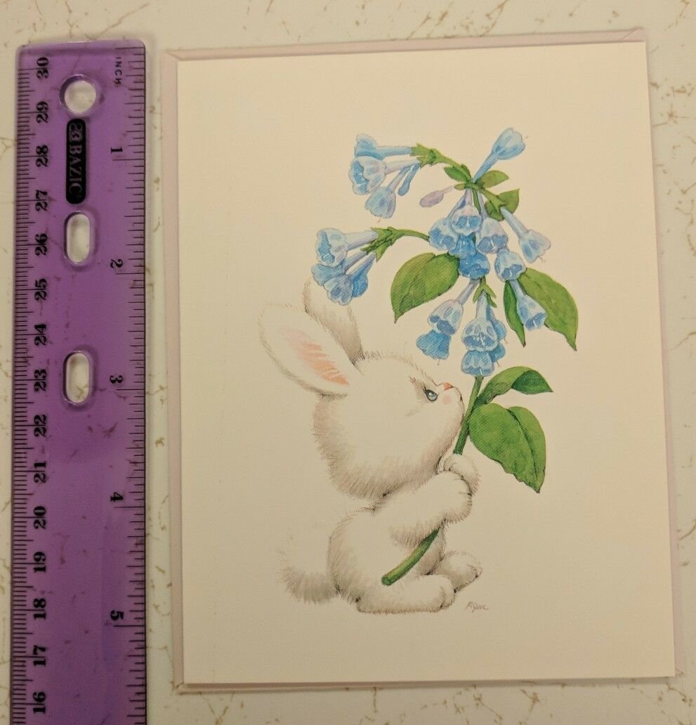 Current Inc Ruth Bill Morehead Easter Parade Bunny Rabbit Card Unused Vintage