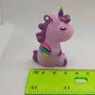 Pegasus Unicorn Pony Rubbery Plastic 2" Mini Figurine, Pendant Charm Purple