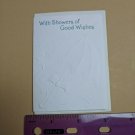 VTG Mini Gift Card New in Wrapper Showers of Good Wishes Embossed Umbrella