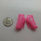 Barbie Fashion Doll Pair of Pink Strappy Sandals Heels Shoes fit Curved Foot