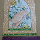 Happy Easter Card Praying Hands Lilies Fine Art Graphics by Britannia