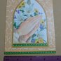 Happy Easter Card Praying Hands Lilies Fine Art Graphics by Britannia