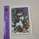Pumpernickel Press Woodland Snowman by Lewis Johnson Christmas Holiday Card