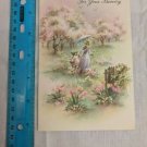 VTG Get Well Card For Your Recovery Woman & Girl Walking Pastoral Scene