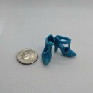 12" Curve Foot Fashion Doll Blue High Heel Pointy Closed Toe Sandal Shoe Pair