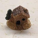Resin Fairy Garden Miniature Teeny Tiny House Style #2 2cm Base, 1.5cm Tall