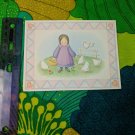 Current Inc Sweet Amish by Valerie Morone Girl w/ Chickens Unused Card