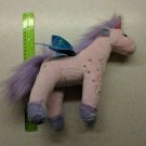 Pink Pegasus Unicorn Pony Plush 11" Purple Hair, Blue Wings, Pink Horn *READ*