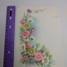 Vintage Tri-Fold Note Card Floral Spray Pink, Yellow, White, Blue AS IS-READ