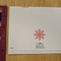 Current Inc Pink & Green Daisy Flowers on White Blank Note Card Unused
