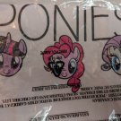 My Little Pony Girl's L T-Shirt White LOVE SMILE PONIES Twilight Rarity Pinkie