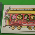 Famous Artists Studio Blank Note Mini Gift Card Unused - Train Car American Flag