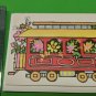 Famous Artists Studio Blank Note Mini Gift Card Unused - Train Car American Flag