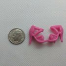 Barbie Fashion Doll Pair of Pink X-strap Heels Sandals Shoes fit Curved Foot