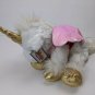 The Bear Factory White/Gold Unicorn w/ Wings Plush Stuffed Animal 15" Long READ