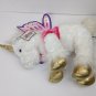 The Bear Factory White/Gold Unicorn w/ Wings Plush Stuffed Animal 15" Long READ