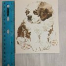 VTG Current Blank Note Card St.Bernard Puppy Dog by Linda K Powell