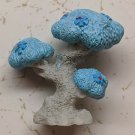 Resin Fairy Garden Miniature Teeny Tiny Pastel Blue Flowering Tree 4.5cm Tall
