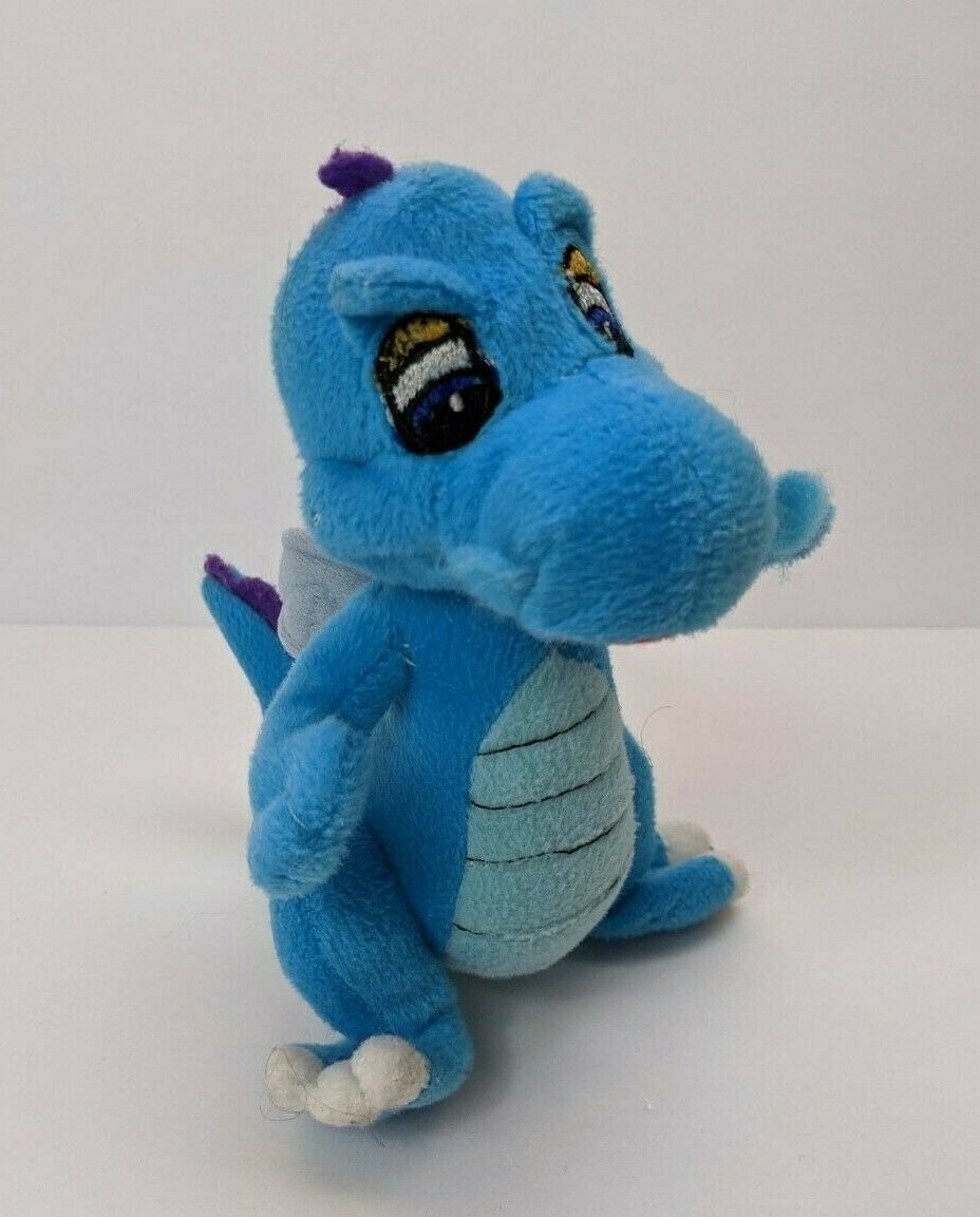 Goffa Intl Winged Dragon Plush Toy Aqua/Purple Stuffed Animal 7"