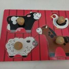 Melissa & Doug Jumbo Knob Puzzle Farm Animals Cow/Chicken/Sheep/Horse #7041