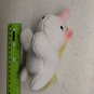 White/Yellow Chubby Unicorn Pony Plush Keychain 5" Long Pink Horn, Super soft!