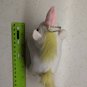 White/Yellow Chubby Unicorn Pony Plush Keychain 5" Long Pink Horn, Super soft!