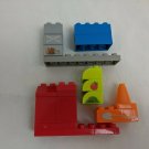 Mega Bloks Medium-size Blocks Red/Blue/Orange/Green/Silver 18-pc Lot Asst Shapes