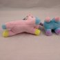 Mini Plush Unicorn Pony Keychains 3" Tall Pink/Aqua/Yellow & Aqua/Purple/Pink