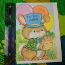 Greetings Inc Unused Easter Card for Daddy - Bunny w/ Basket of Carrots