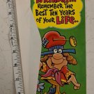 Vintage Happy Birthday Card Best 10 Years Between 29-30 Elfish Cartoon Man AS IS