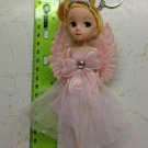 Confused Teen Girl Keychain Doll 7" Tall Light Pink Tulle Princess Angel Fairy