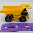 Yellow CAT Dump Truck Plastic Toy w/ Raising Bed 3.5" Long *played with*