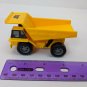 Yellow CAT Dump Truck Plastic Toy w/ Raising Bed 3.5" Long *played with*