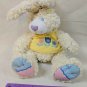 FIRST & MAIN Amanda Easter Bunny Cream & Pastel Colors Plush Stuffed Animal 14"