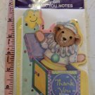 Tender Thoughts Baby Gift Thank You Card 4 Pack Teddy Bear Jack in the Box