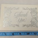 Vintage Rust Craft Card Thank You White & Silver Wedding/Shower Unused, Blank