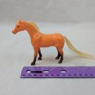 Gold/Orange Pony Horse, 3.5" Tall Small Toy Figurine