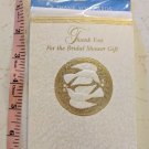 Hallmark Bridal Shower Thank You Card 8 Pack Sealed Doves in Gold Circle