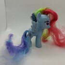 My Little Pony FiM Rainbow Dash Tinsel Blue & Yellow Streaks 3" Brushable