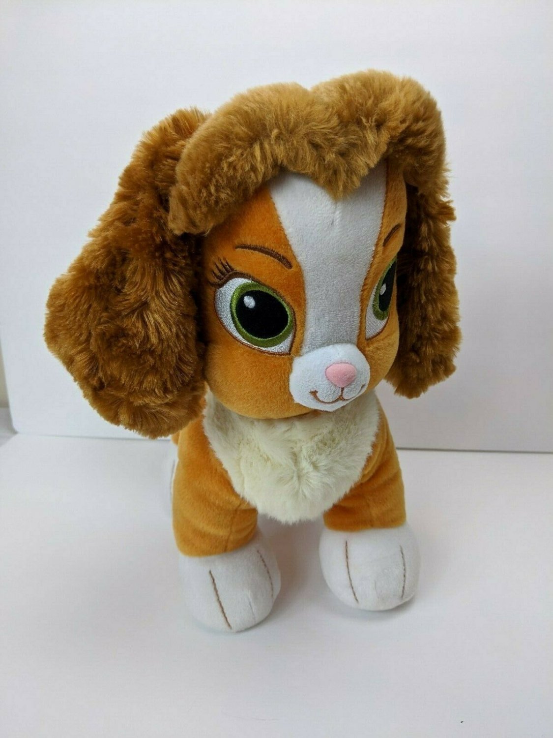 Disney Build A Bear Palace Pets Teacup  Belle's Puppy Brown/Orange/Cream 12" tal