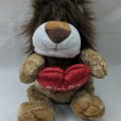 Walmart KISS ME Valentine's Day LION Cat W/ Red HEART Plush Stuffed Animal 14"