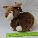 Russ Puddles Brown & White Bunny Rabbit Realistic w/ worn tag EUC