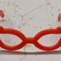 Red Cat's Eye Frame Plastic Glasses Accessory NO DOLL *Buy 5+ Free US Ship*