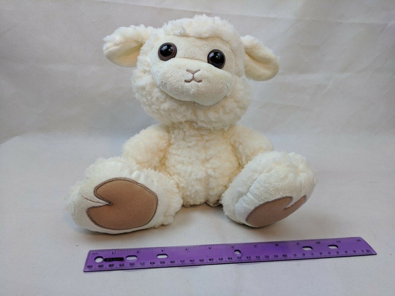 Aurora Lamb Baabsy Taddle Toes Sheep Woolly Plush Stuffed Toy Lovey Big Eyes