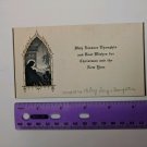 Vintage 1920s USED Holiday Greeting Card Silhouette Nativity Scene Christmas