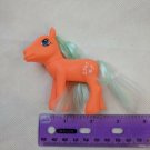Orange & Aqua Baby Pony Horse, 3" Tall Fakie MLP w/ Music Notes Symbol