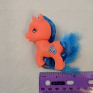 Orange & Blue Baby Pony Horse, 3" Tall Fakie MLP w/ Blue Diamonds Symbol