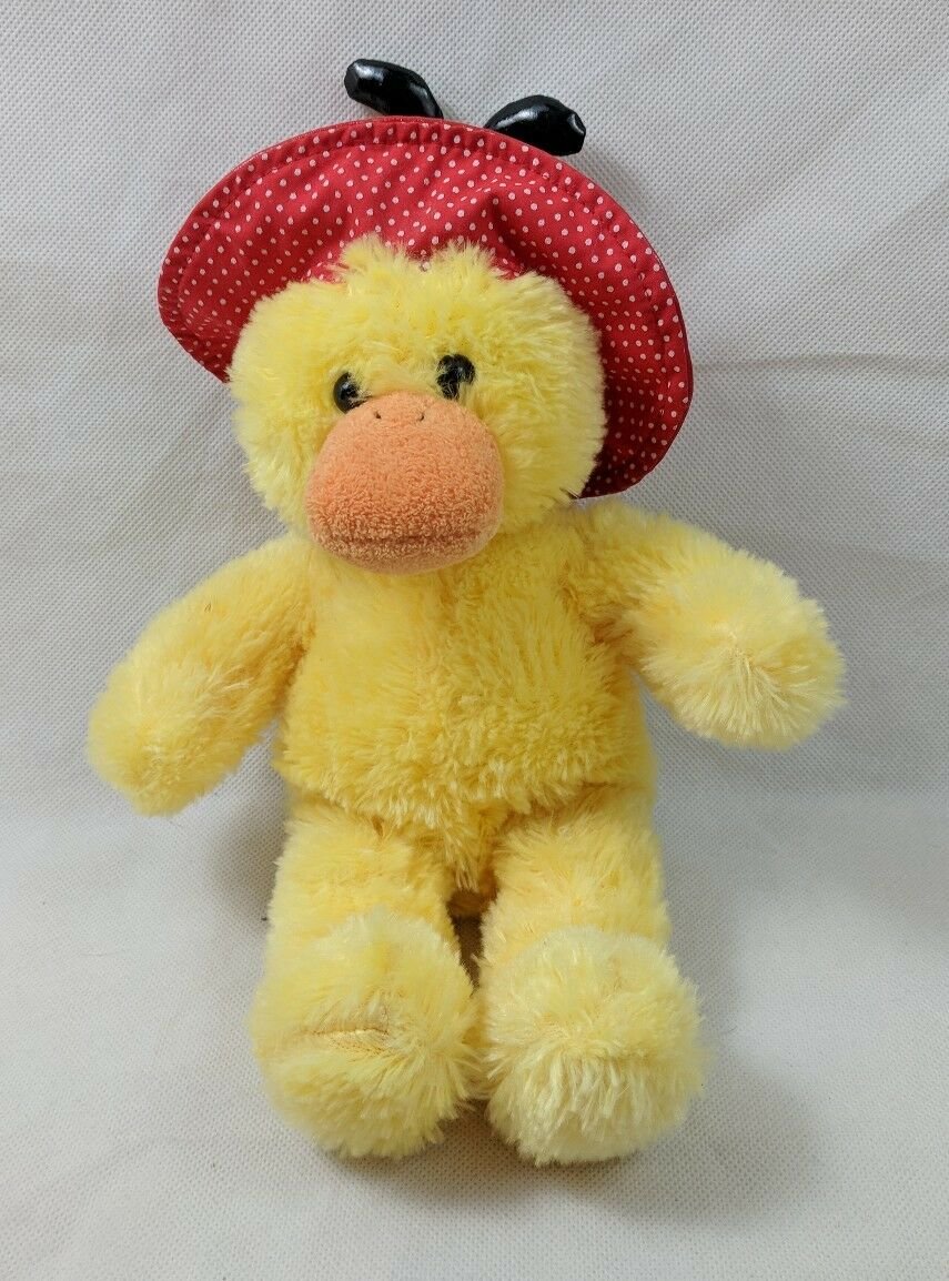 Mary Meyer Plush Duck Silly Slickers Lady Bug Hat, missing coat & boots
