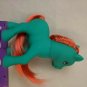 Teal & Orange Pony Horse, 4.5" Tall Fakie MLP w/ Blue Hearts Symbol