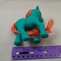 Teal & Orange Pony Horse, 4.5" Tall Fakie MLP w/ Blue Hearts Symbol